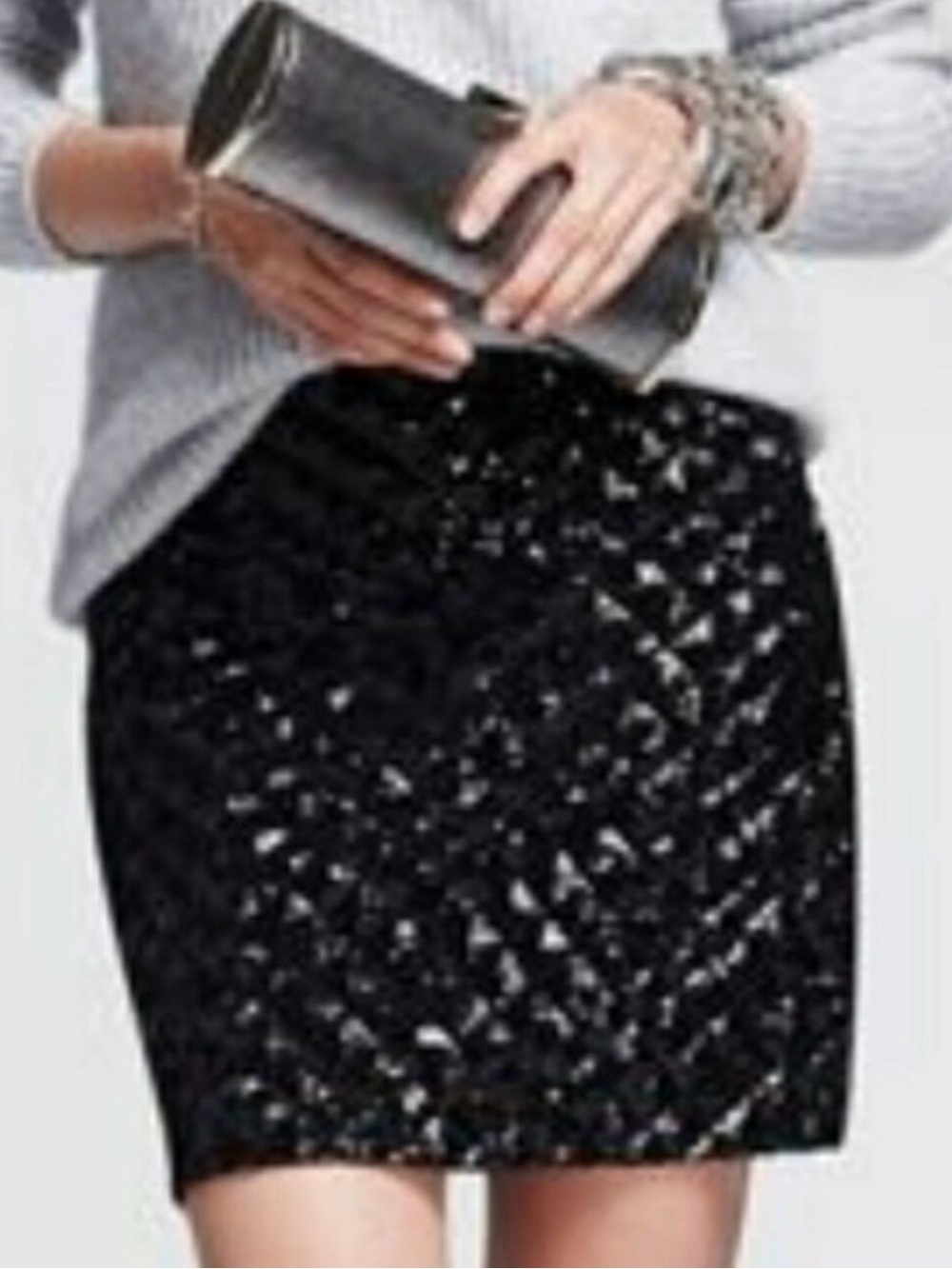 Banana Republic Heritage Black Sequin Mini Skirt size 2